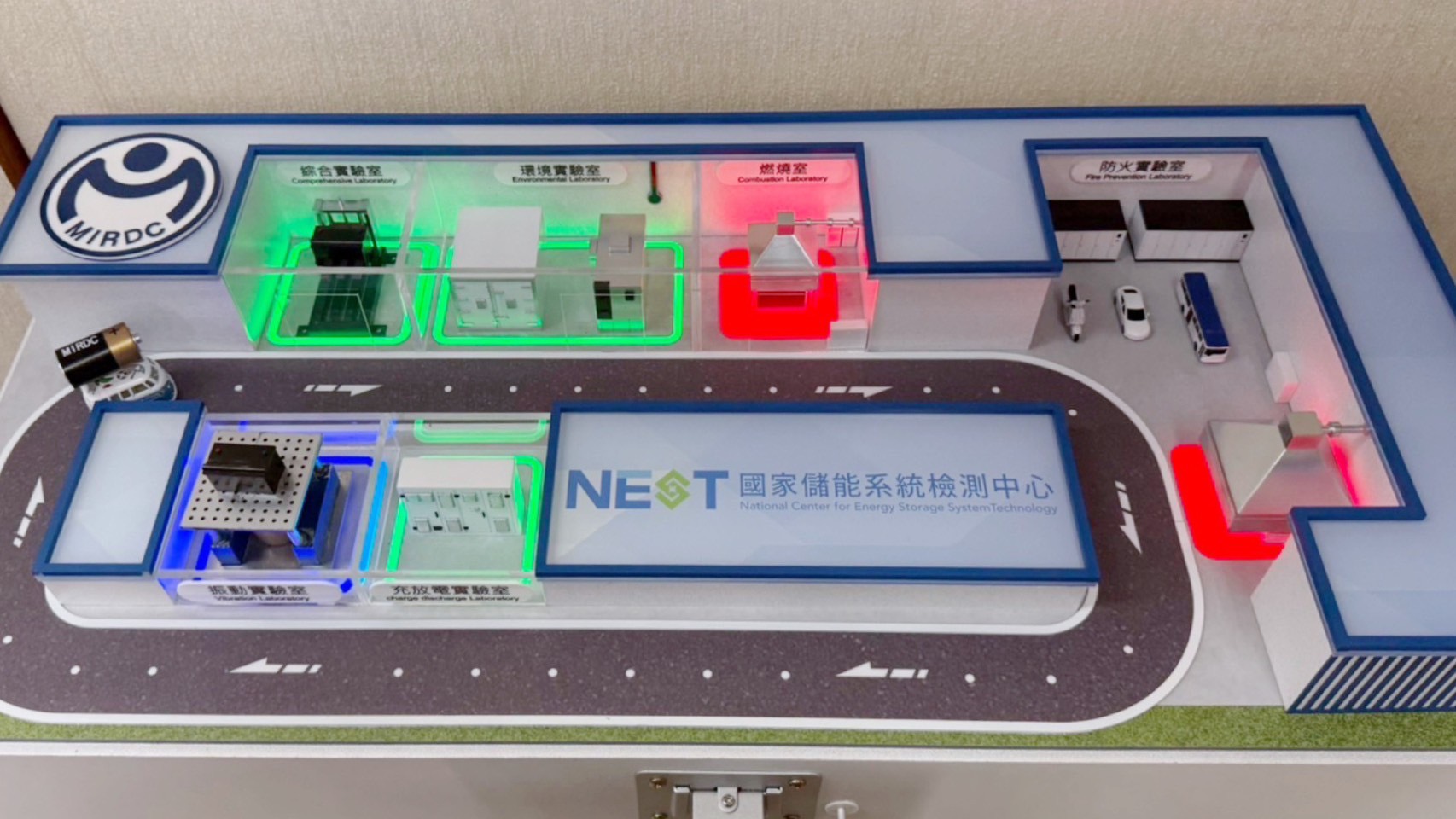 115年3月18日經濟部記者會現場展示-國家儲能系統檢測中心模型-1 115年3月18日經濟部記者會現場展示-國家儲能系統檢測中心模型-1