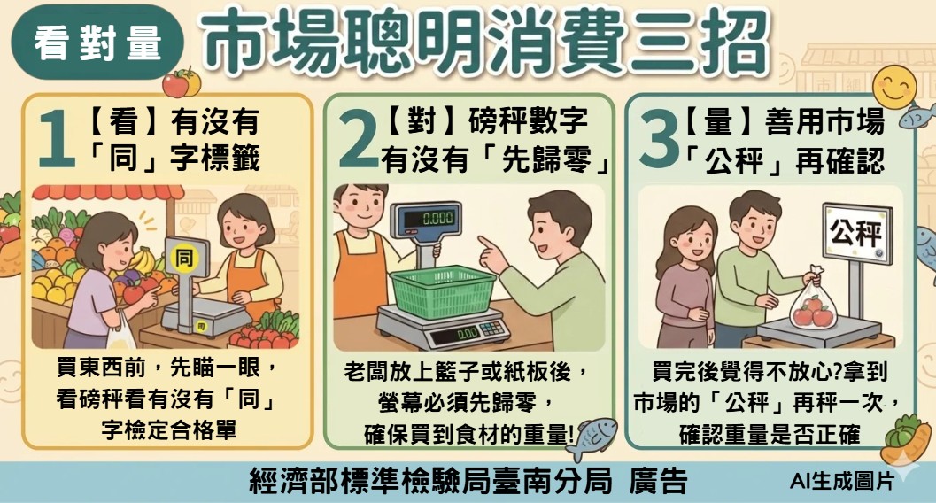 市場採買不怕斤兩不符!標準檢驗局臺南分局教你聰明消費不踩雷.jpg 市場採買不怕斤兩不符!標準檢驗局臺南分局教你聰明消費不踩雷.jpg